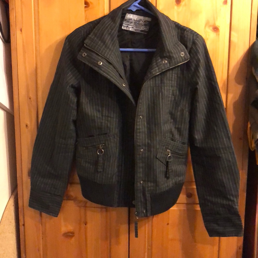 Love TRF striped black jacket size 2
